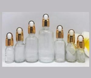Wholesale refillable travel bottles: ODM 100ml Transparent Glass Cosmetic Bottle White Frosted Cosmetic Bottles
