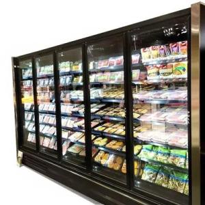Wholesale refrigerant gas: 5 Door Upright Glass Door Cooler Merchandiser Self Contained for Meat Produce Dairy Vegetable Fruits