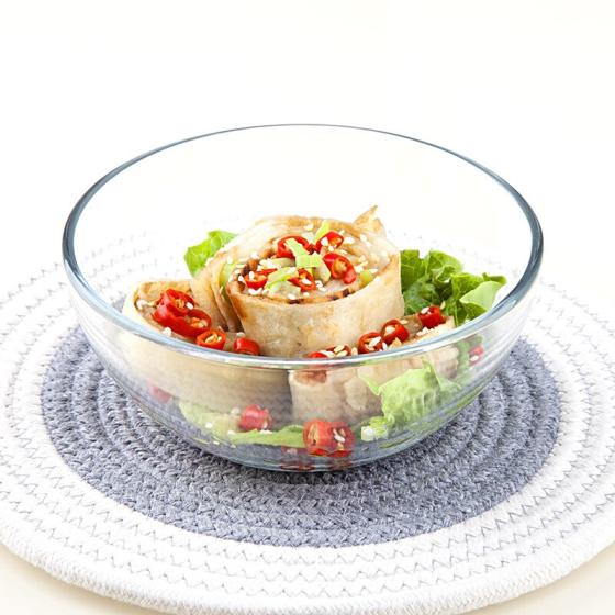 Large 3L Borcam Clear Glass Food Mixing Bowl Kitchen Salad Serving Bowl 