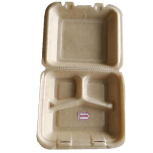 Wholesale compartments: Bio-based 3 Compartment Foam Hinged Lid Food Container Wholesale compartments: Bio-based 3 Compartment Foam Hinged Lid Food Container