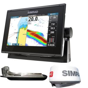 Wholesale safes: Simrad GO9 XSE Chartplotter/Fishfinder W/TotalScan Transducer & 4G Radar Bundle