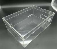 Fashion Plexiglass Shoe Case / Plastic Acrylic Shoe Box Storage Organizer