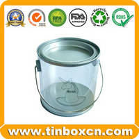 Sell PVC Tin,Transparent Tin Box,Pet Bucket,Tin Can with Trasparent Body