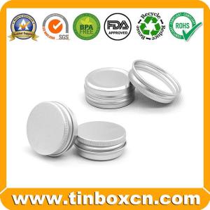 Wholesale make up boxes: Customized 5ml 10ml 15ml 25ml 30ml 50ml Wax Cosmetics Screw Metal Aluminum Jar