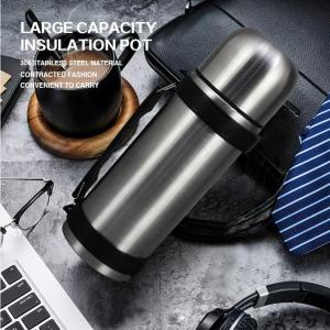Wholesale stainless steel flask: Golmate Advanced Customization 1000ml PP Handle Stainless Steel Vacuum Soup Flask