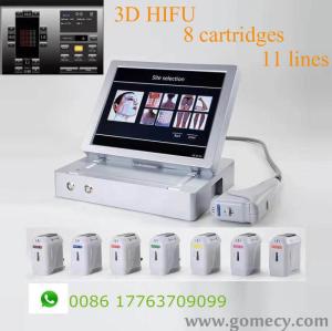 Wholesale hifu face lifting: GOMECY CE/ISO/TUV/RoHS Approved New Invention One Shot 11 Lines 3D HIFU Machine with 8 Cartridges