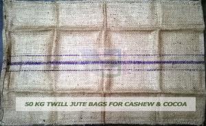 Wholesale head: 50 Kg Twill Sacking Jute Bags for Packing Cocoa & Cashew