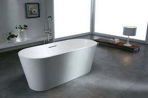 Wholesale freestanding bathtub: Solid Surface Artificial Stone Bathtub BS-S07