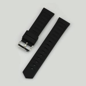 Wholesale silicone bands: Black Silicone Rubber Women's Watch Band Manufacturer