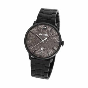 Wholesale watches for men: Black Stainless Steel Watch Mens Manufacturer