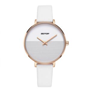 Wholesale japan movement quartz watch: White and Rose Gold Women's Watch Manufacturer