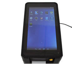 Wholesale color quad system: WiFi/Bluetooth/3G(GPRS) Mini Android POS Intelligent Pad Thermal Printer with 7 Touch Scree