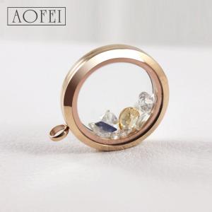 Wholesale fine pendant jewelry: 316L Stainless Steel Jewelry DIY Pendant Glass Memory Locket