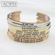 Wholesale Amazon Dw Stainless Steel Cuff Jewelry Message Bangles Engraved Inspirational Bracelets