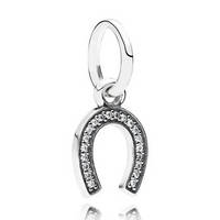 Horse Shoe Lucky Charm with Clear Crystals