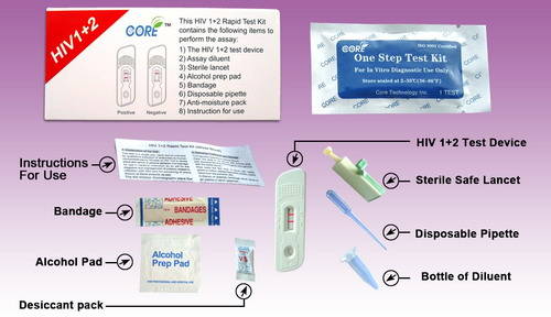Sell one step HIV 1/2 rapid whole blood test 