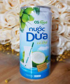 Wholesale can factory: CG Coconut Water Drink with Pulp Wholesalers in 330ml Aluminum Can - OEM Beverage Factory
