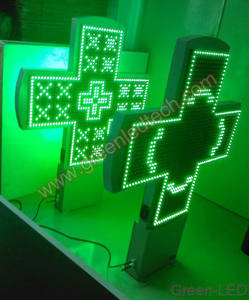 Wholesale x70: LED Pharmacy Cross Sign Display