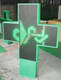 Single Color LED Pharmacy Cross Display 1200x1200