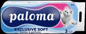 Wholesale roll paper: Sell Toilet Paper Paloma Exclusive Soft Perfumed and Printedm 10 Rolls / 3 Ply