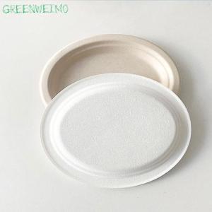 Wholesale healthy disposable paper cups: Sugarcane Ellipse Oval Food Plate Bagasse Biodegradable