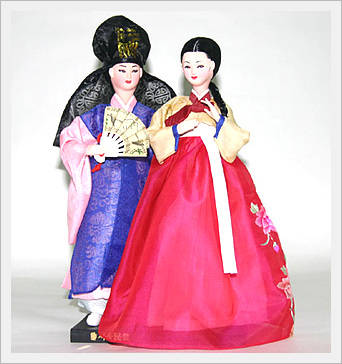 korean dolls traditional dress