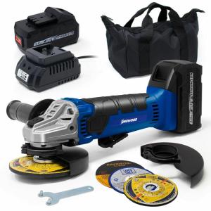 Wholesale wheels: Kinswood 20V Lithium-Ion Cordless 4-1/2 / 5 Cut-Off/Angle Grinder 2 Batteries