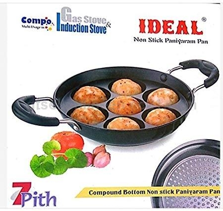 Ideal Nonstick Compo Paniyaram Pan 7 Pits Induction Compatible