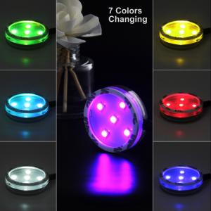 Wholesale desk bedside: USB Powered Round LED Light Base with 7 Changing Lighting Colors Wholesale desk bedside: USB Powered Round LED Light Base with 7 Changing Lighting Colors