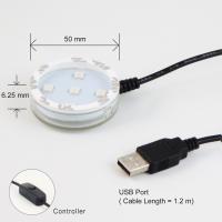 USB Powered Round LED Light Stand Base,, 7 Changing Lighting Colors , with Controller 3