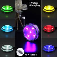 USB Powered Round LED Light Stand Base,, 7 Changing Lighting Colors , with Controller
