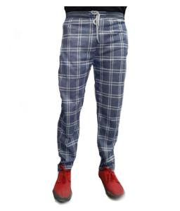 Wholesale Pajamas & Sleepwear: Track Pant Hosiery Fabric Navy Blue Pattern