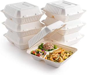 Wholesale clamshells: Customize Compostable Sugarcane Bagasse Biodegradable Disposable Clamshell