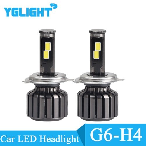 YGLIGHT G6 Automotive LED Headlights Bulbs H4 Light Bulb 4500LM White ...