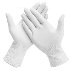 Wholesale disposable gloves: Disposable White Color Nitrile Examination Gloves for Medical Use