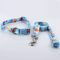 China Factory Wholesale Customized Dog Collar and Leash with Sublimation Logo