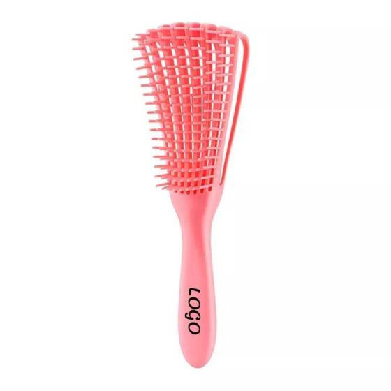 Professional Salon Resistance Rubber Handle Hair Brushes Curly Wet Dry ...