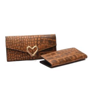 Wholesale Other Handbags, Wallets & Purses: 2 Piece A Set PU Leather Women Wallet Snake Skin Emboss Crocodile Grain Long Style Purse