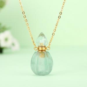 Wholesale mens jewelry: Stone Essential Oil Diffuser Necklace Stainless Steel Necklaces Pendant Perfume Aromatherapy