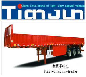 Wholesale 20ft trailer: China Factory 20ft 40ft 3 Axle 1200mm Dropside Semi Trailer for Sale