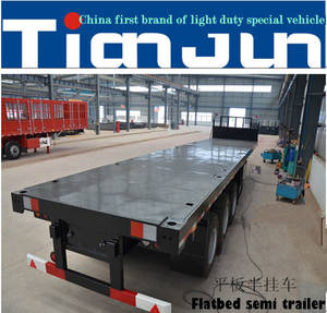 Wholesale china semi trailer manufacture: CIMC Quality Flatbed Container Semi-trailer