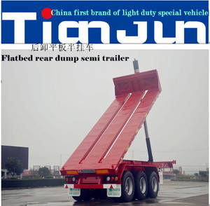Wholesale Trailer: 2axle 3axle High Bed Semi Trailer/Flatbed Container Trailer for Sale