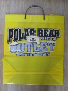 Wholesale paper plastics products: Rigid Handle Plastic Shopping Bags