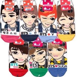 Wholesale socks: Kpop Idol Socks, Korean Style, BTS Socks, Variety Size, Made in Korea, Ankle Socks