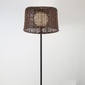 Wholesale classic table lamp: Woven Outdoor Arc Large Wicker Natural Rattan Bamboo Floor Table Lamp for Garden