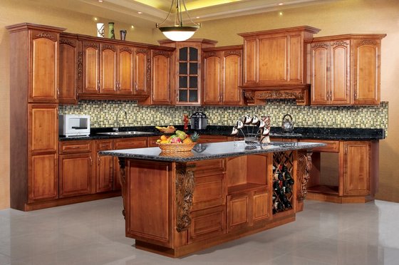 Modern Modular Oak Solid Wood Kitchen Cabinet(id:6504458 