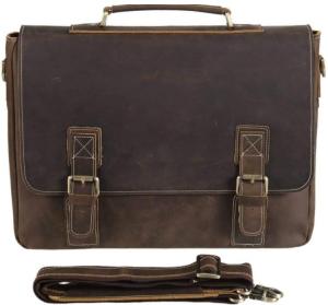 Wholesale laptop bags: Leather Tote Briefcase Professional Laptop Shoulder Messenger Bag