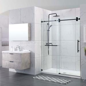 Wholesale safety tempered glass railing: Double Roller Single Sliding Shower Enclosure