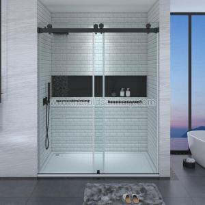 Wholesale safety tempered glass railing: Bypass Double Sliding Door Top Roller Shower Enclosure