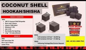 Wholesale shisha: Coconut Shell Charcoal Briquette for BBQ & Shisha Export Quality